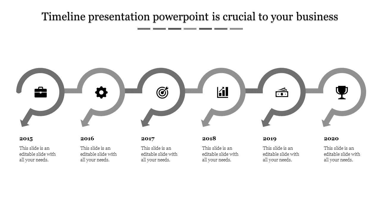 Our  Timeline Presentation PPT and Google Slides